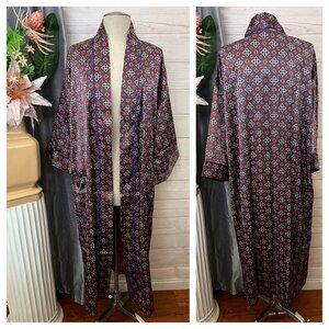 A1 -- CHRISTIAN DIOR Monsieur multicolor women's long kimono robe one size